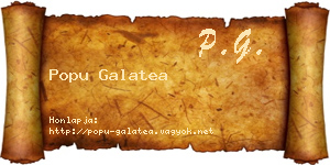 Popu Galatea névjegykártya